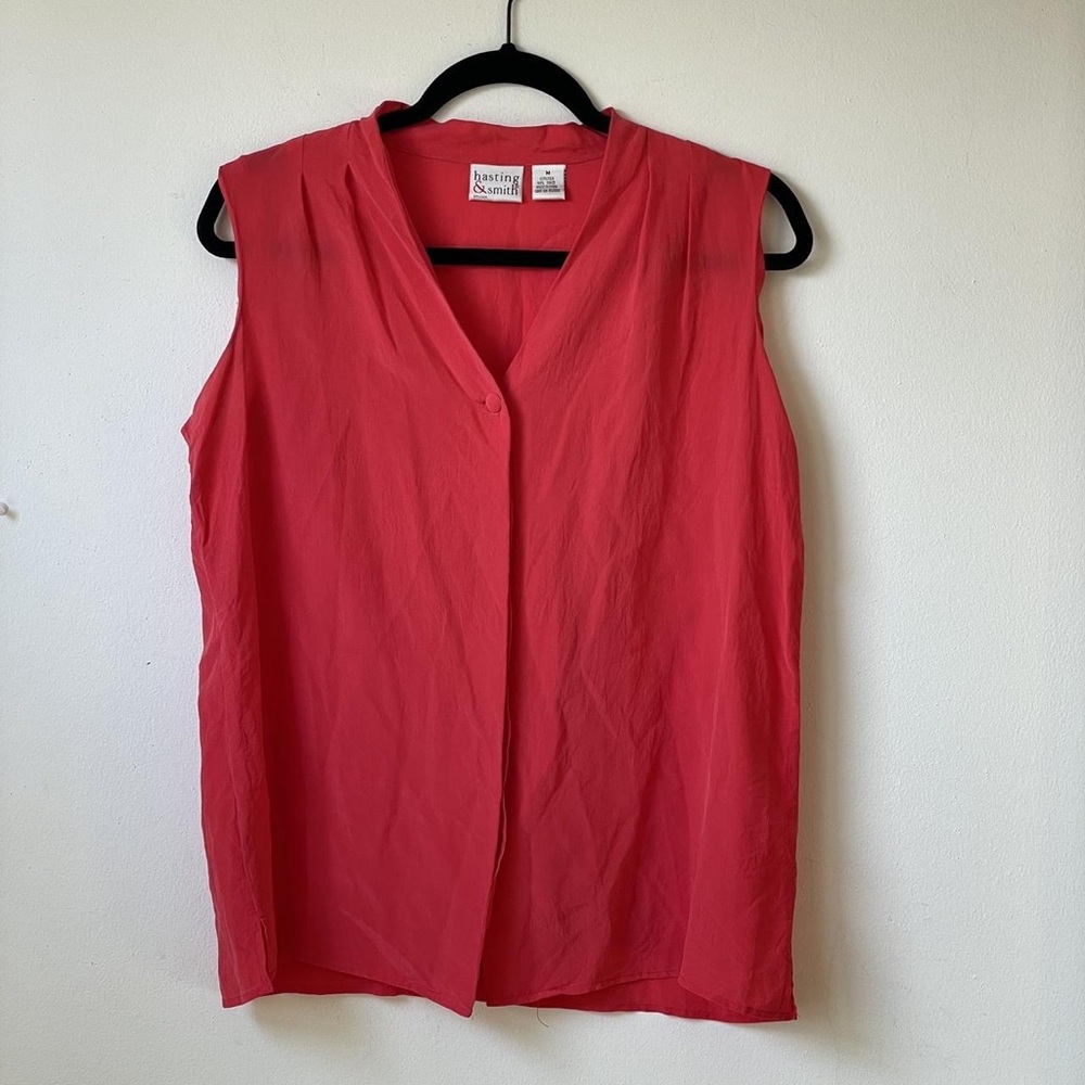 Kasper Women's Coral Sleeveless Top